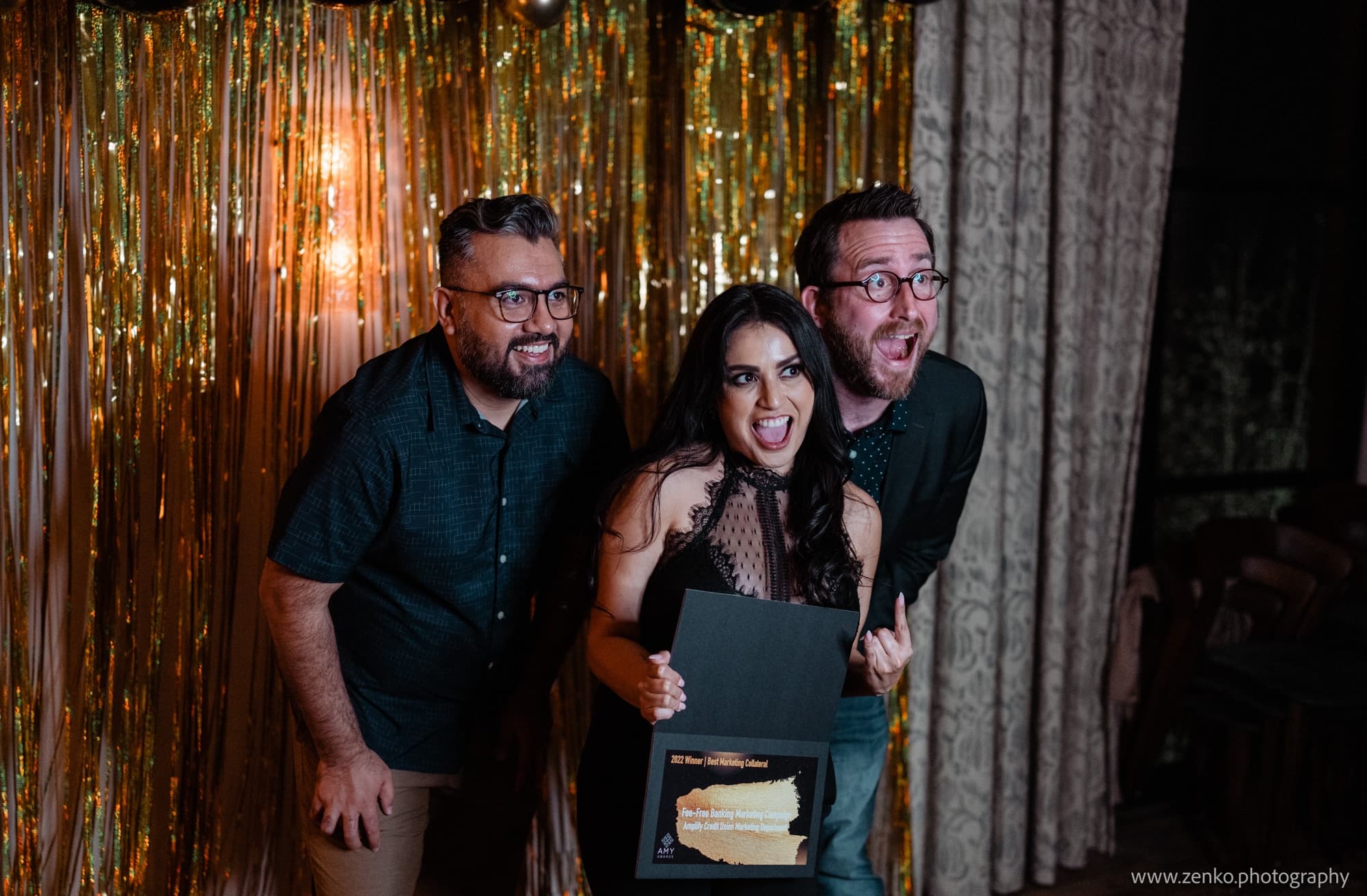 AMA Austin volunteers celebrating at the AMY Awards